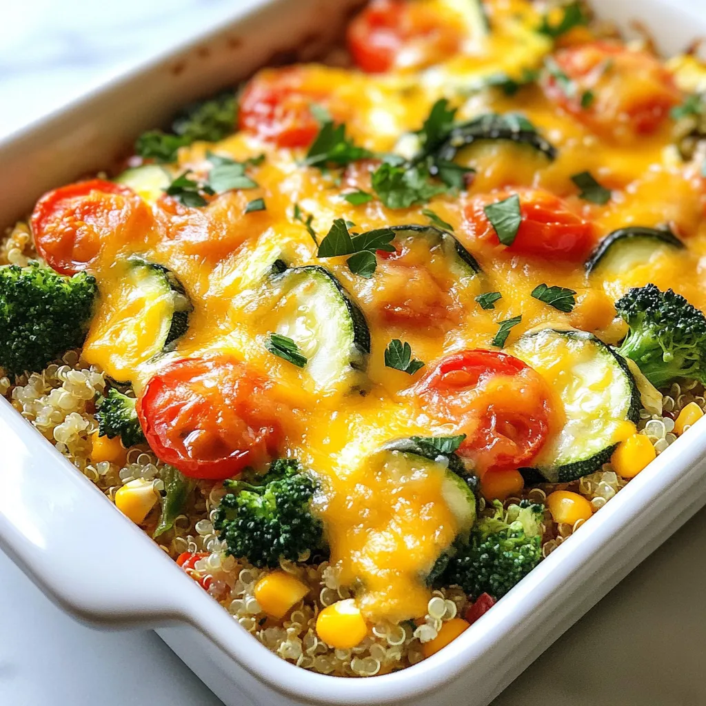 Cheesy Veggie Quinoa Casserole Simple Comfort Meal