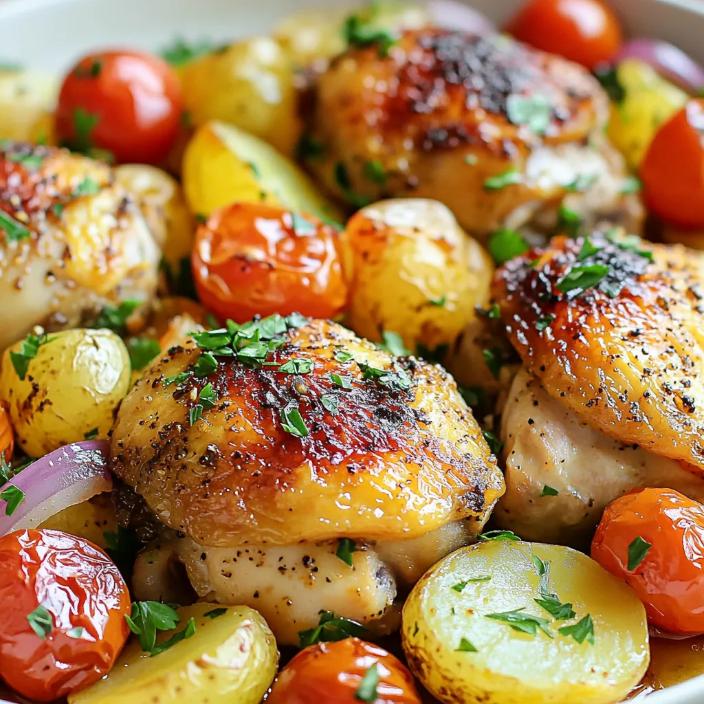 One Pan Greek Chicken and Potatoes Easy Dinner Meal