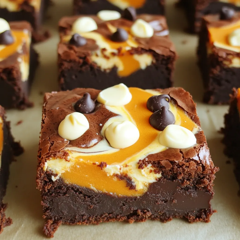 Pumpkin Cream Cheese Brownies Delightful and Rich Treat