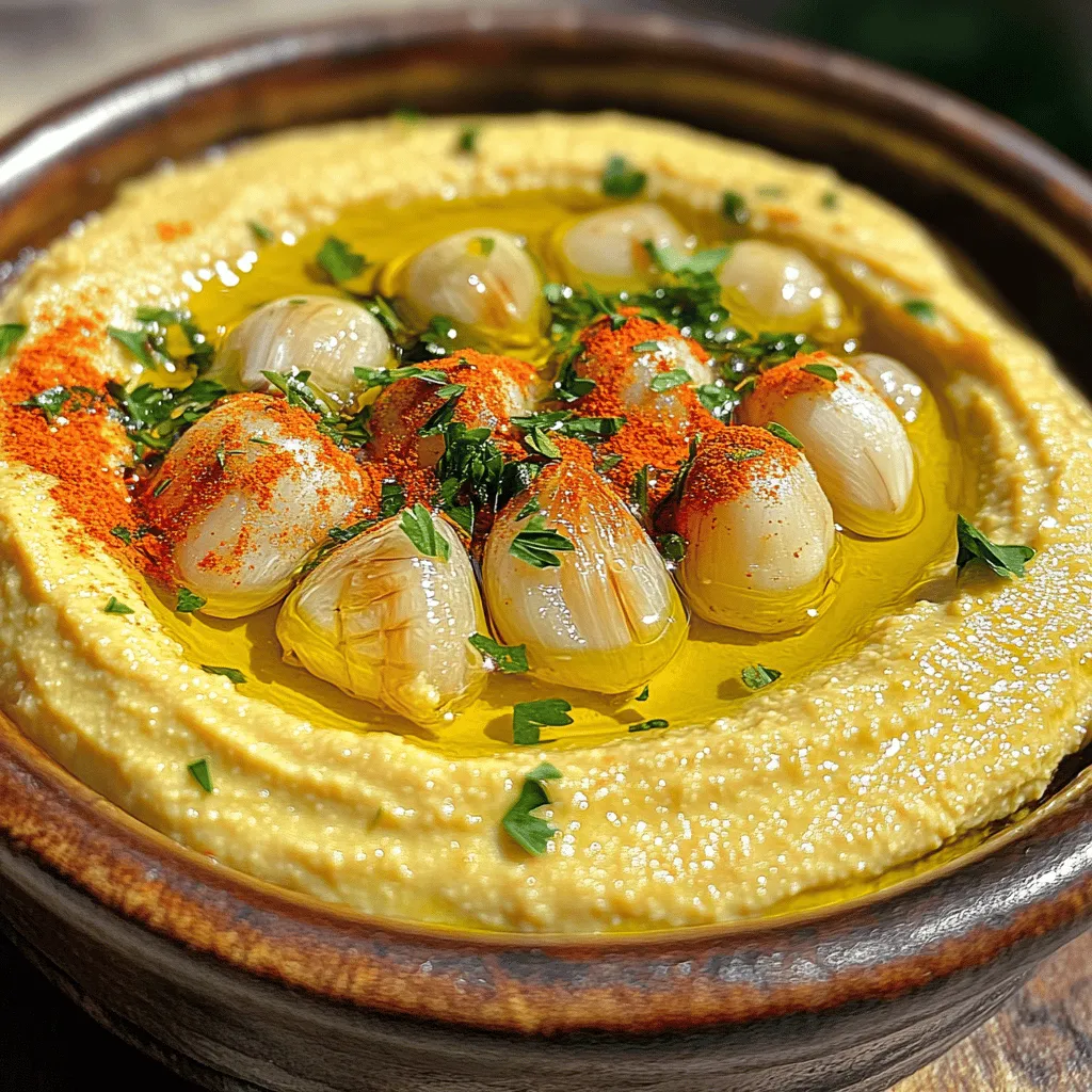 Roasted Garlic Hummus Flavorful and Simple Dip