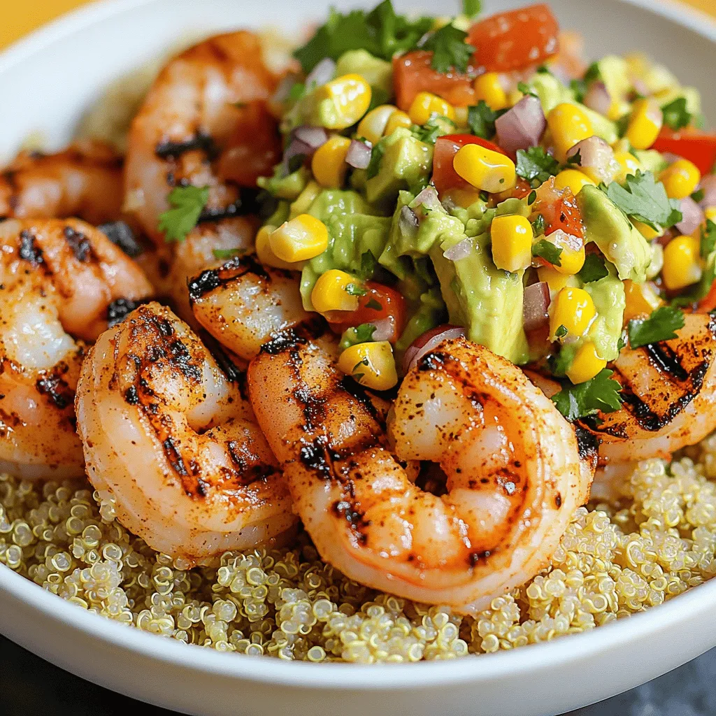 Grilled Shrimp Bowl with Avocado Corn Salsa Delight