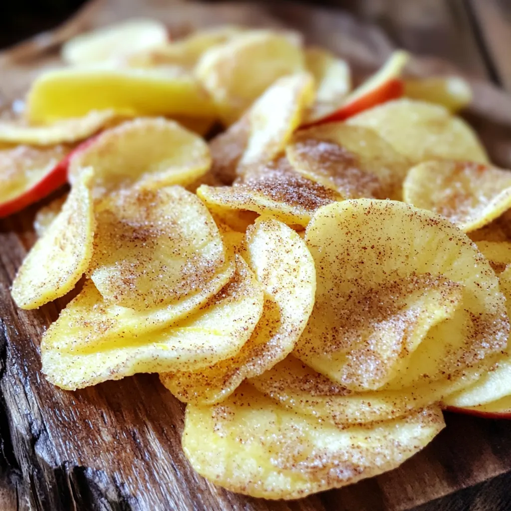 Air Fryer Cinnamon Sugar Apple Chips Tasty Snack