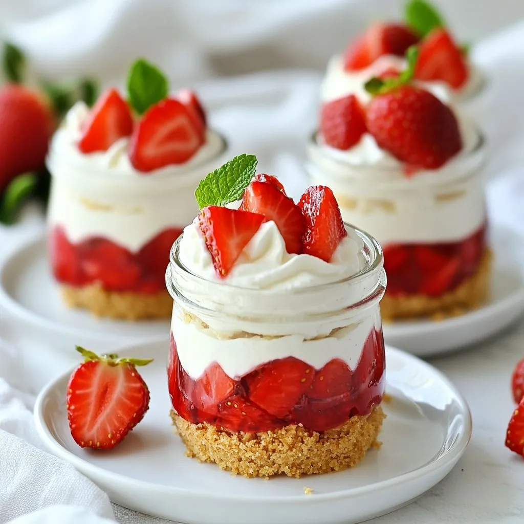 Mini Strawberry Cheesecake Jars Irresistible Dessert Treat
