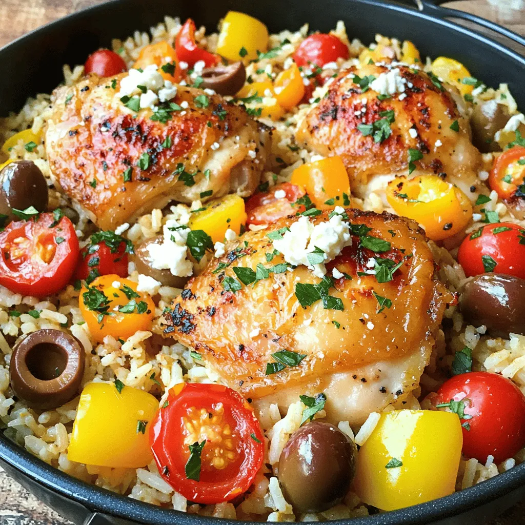 One Pot Greek Chicken Rice Flavorful Easy Dinner
