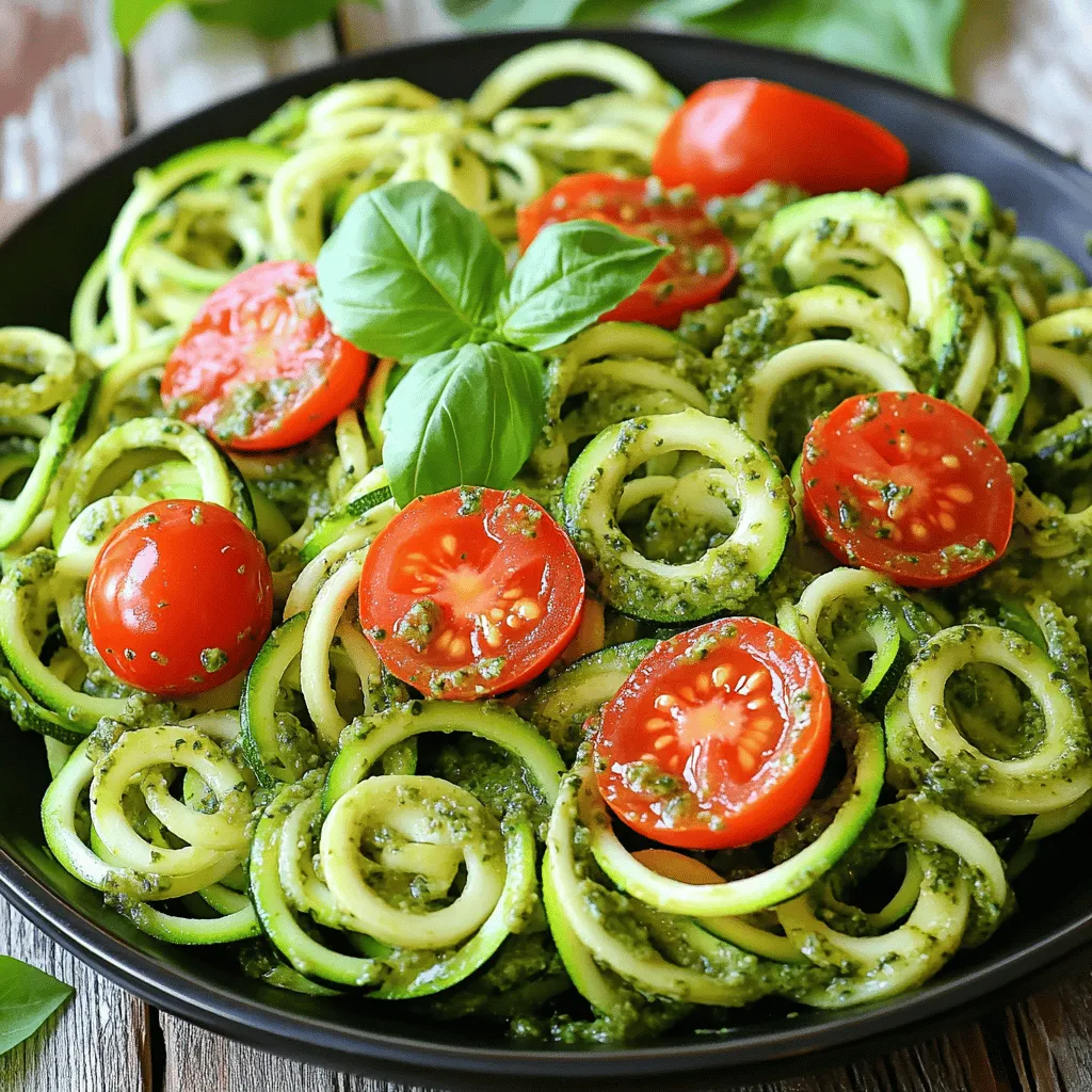 Zucchini Noodles with Pesto Fresh and Flavorful Dish
