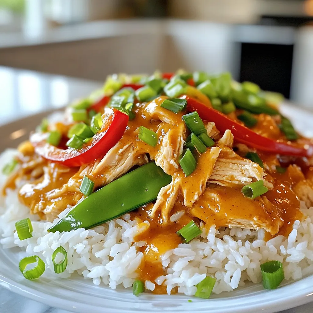 Thai Peanut Crockpot Chicken Simple and Savory Meal