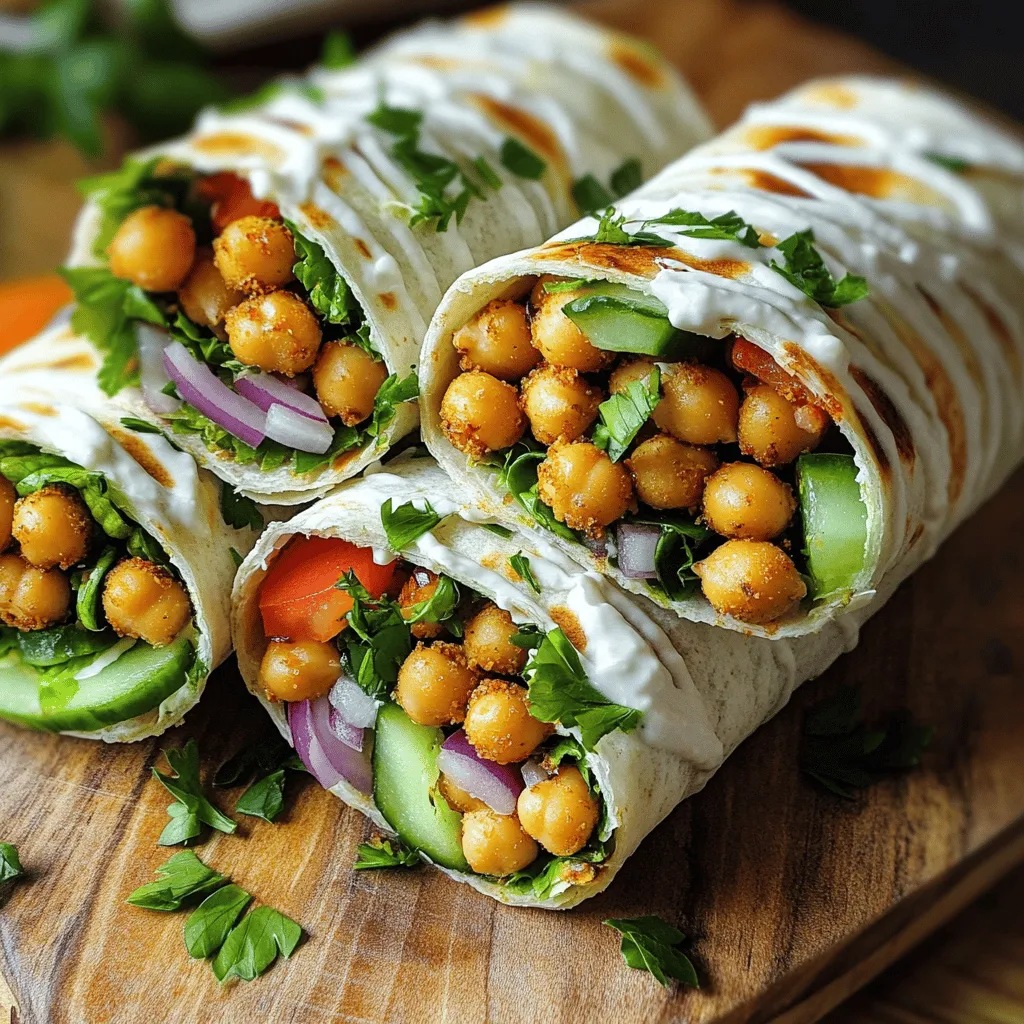 Chickpea Shawarma Wraps Flavorful and Fresh Meal
