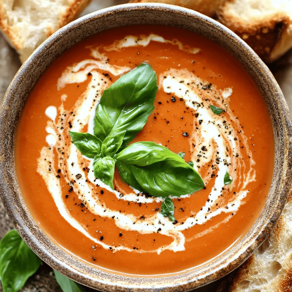 Creamy Tomato Basil Soup Simple Flavorful Delight