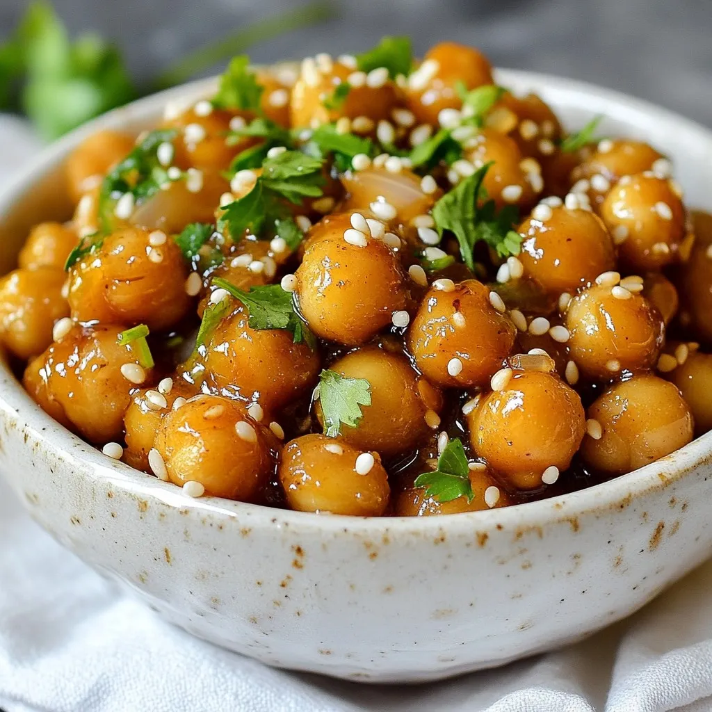 Sticky Sesame Chickpeas Flavorful and Simple Dish