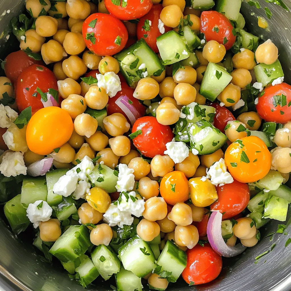 Mediterranean Chickpea Salad Fresh and Flavorful Dish