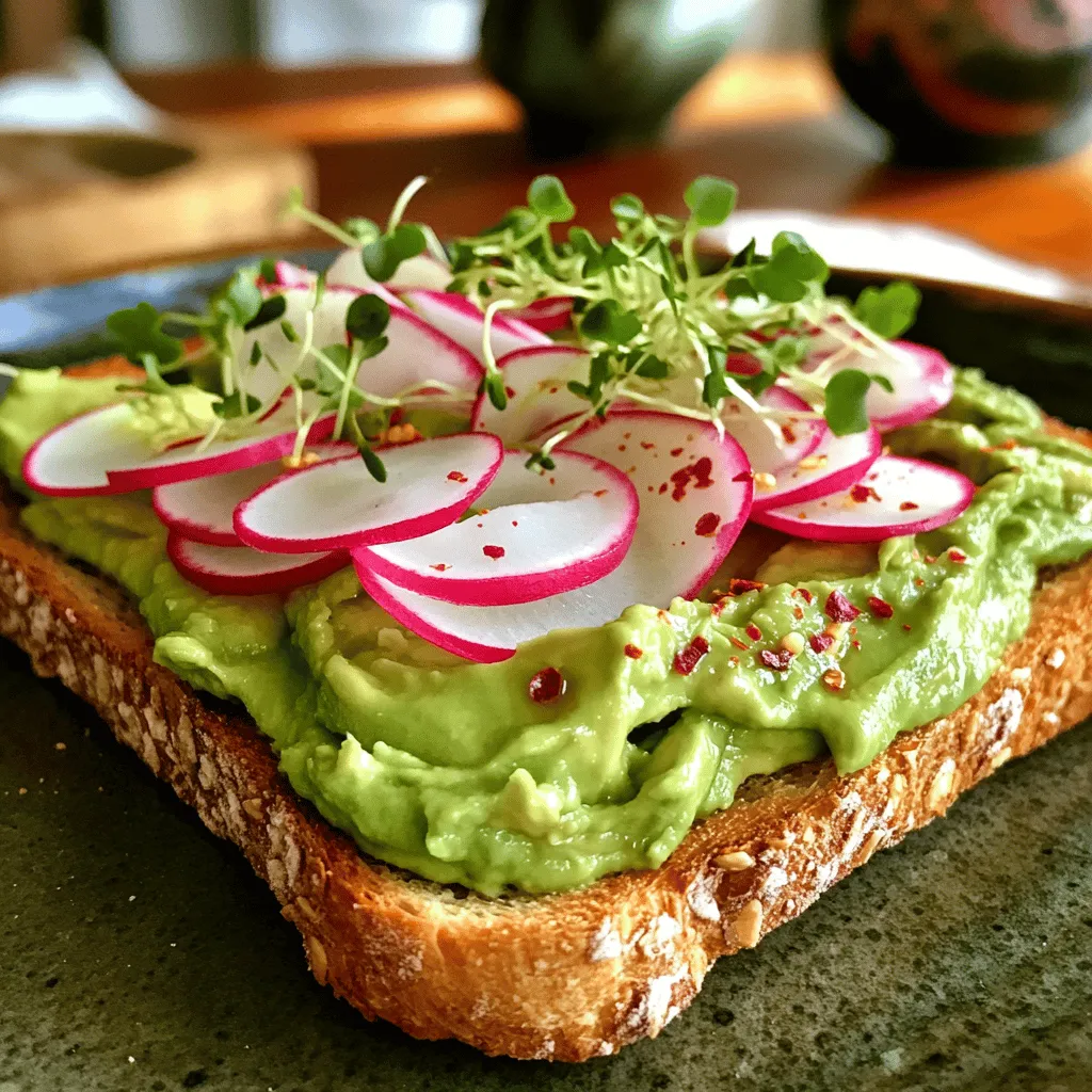 Avocado Toast with Radish Simple and Flavorful Meal