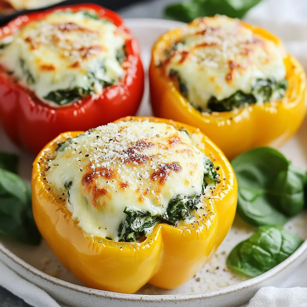 Spinach Ricotta Stuffed Peppers Savory and Simple Meal