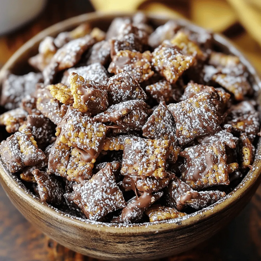 Chocolate Peanut Butter Puppy Chow Irresistible Snack
