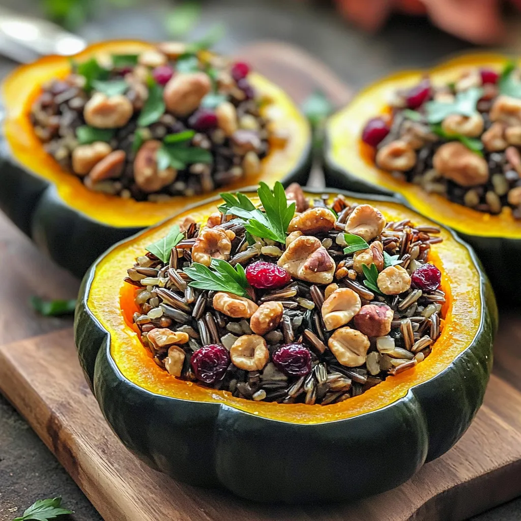 Wild Rice Stuffed Squash Flavorful Fall Delight
