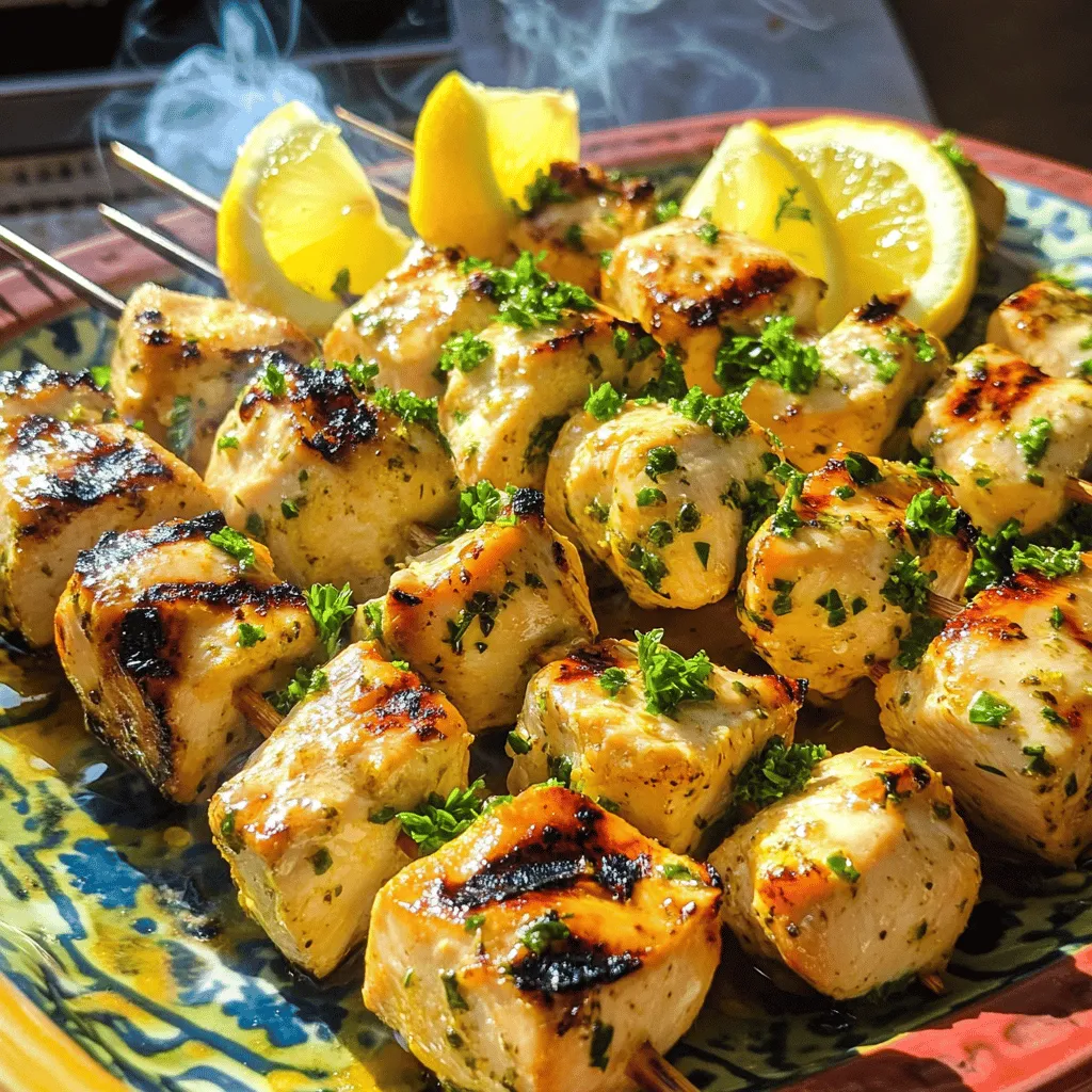 Grilled Lemon Herb Chicken Skewers Tasty Summer Treat