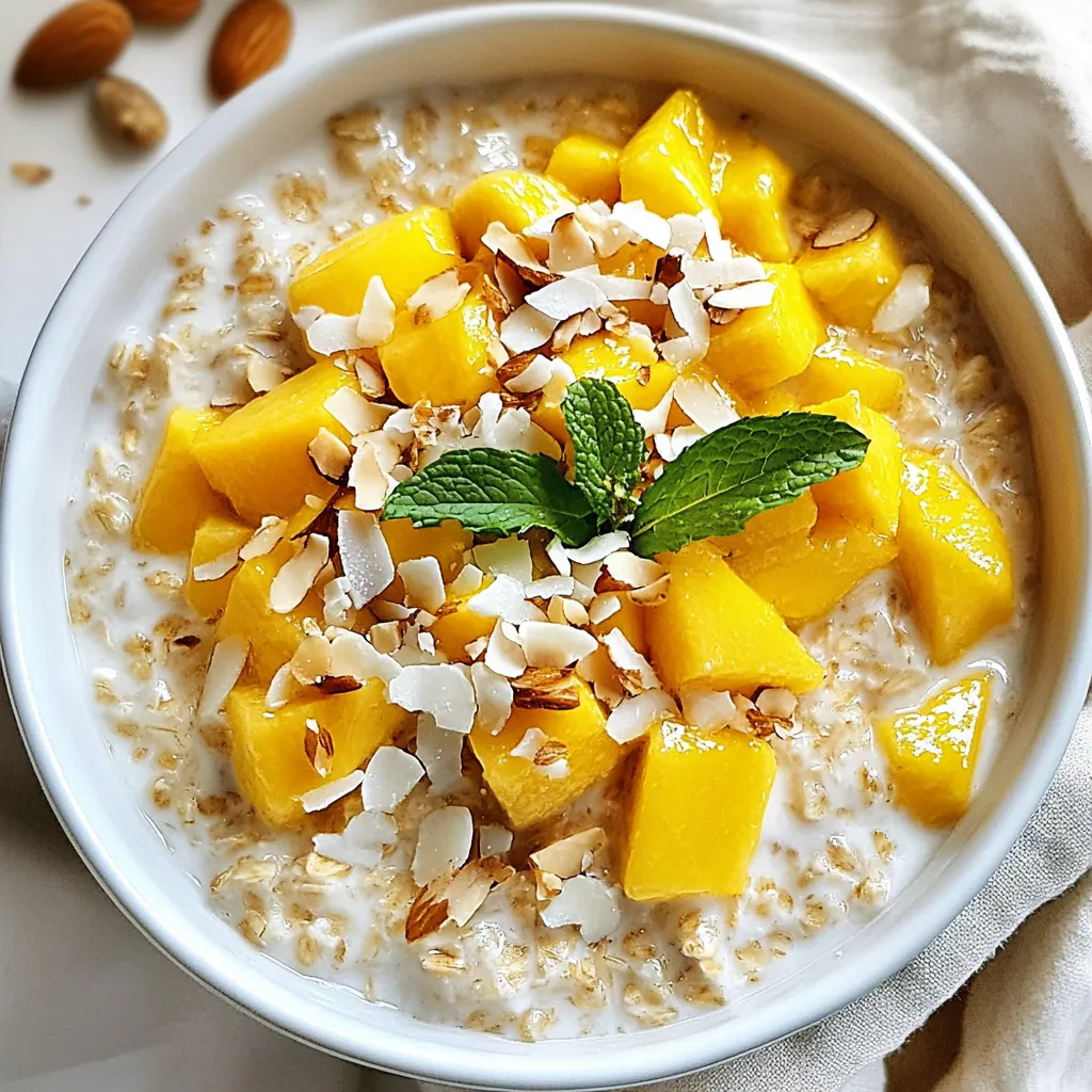 Mango Coconut Overnight Oats Savory Breakfast Delight