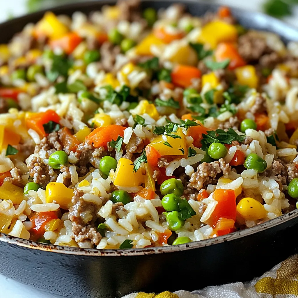 Ground Beef and Rice Skillet Simple One-Pan Meal