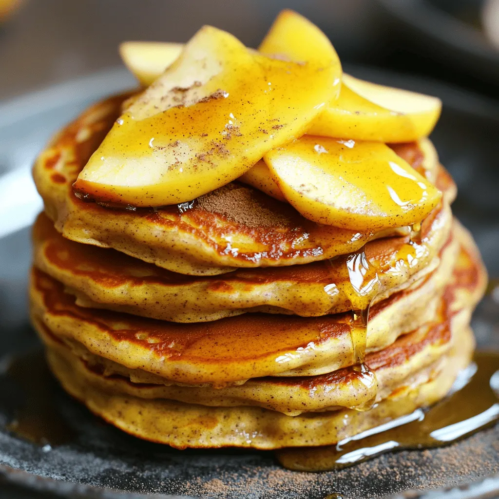Apple Cinnamon Protein Pancakes Nutritious Breakfast Option