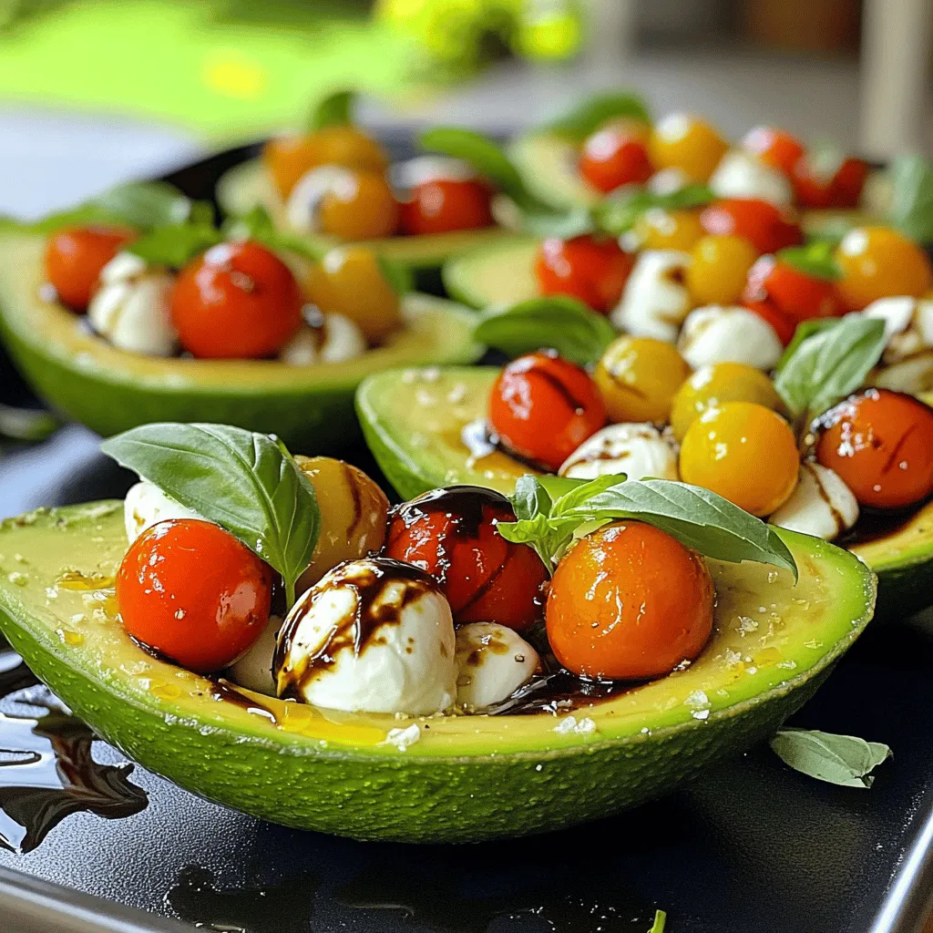 Caprese Stuffed Avocados Fresh and Flavorful Delight