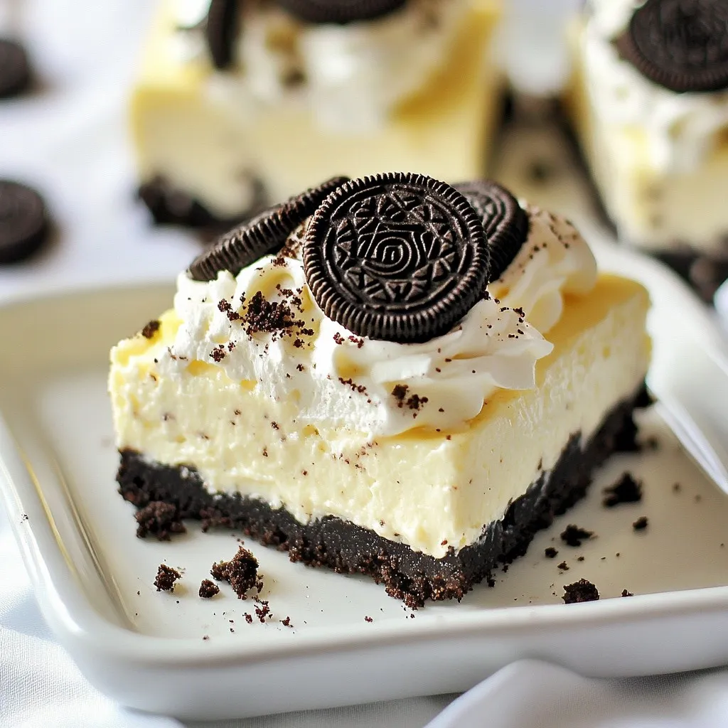 No-Bake Oreo Cheesecake Bars Delightful and Easy Treat