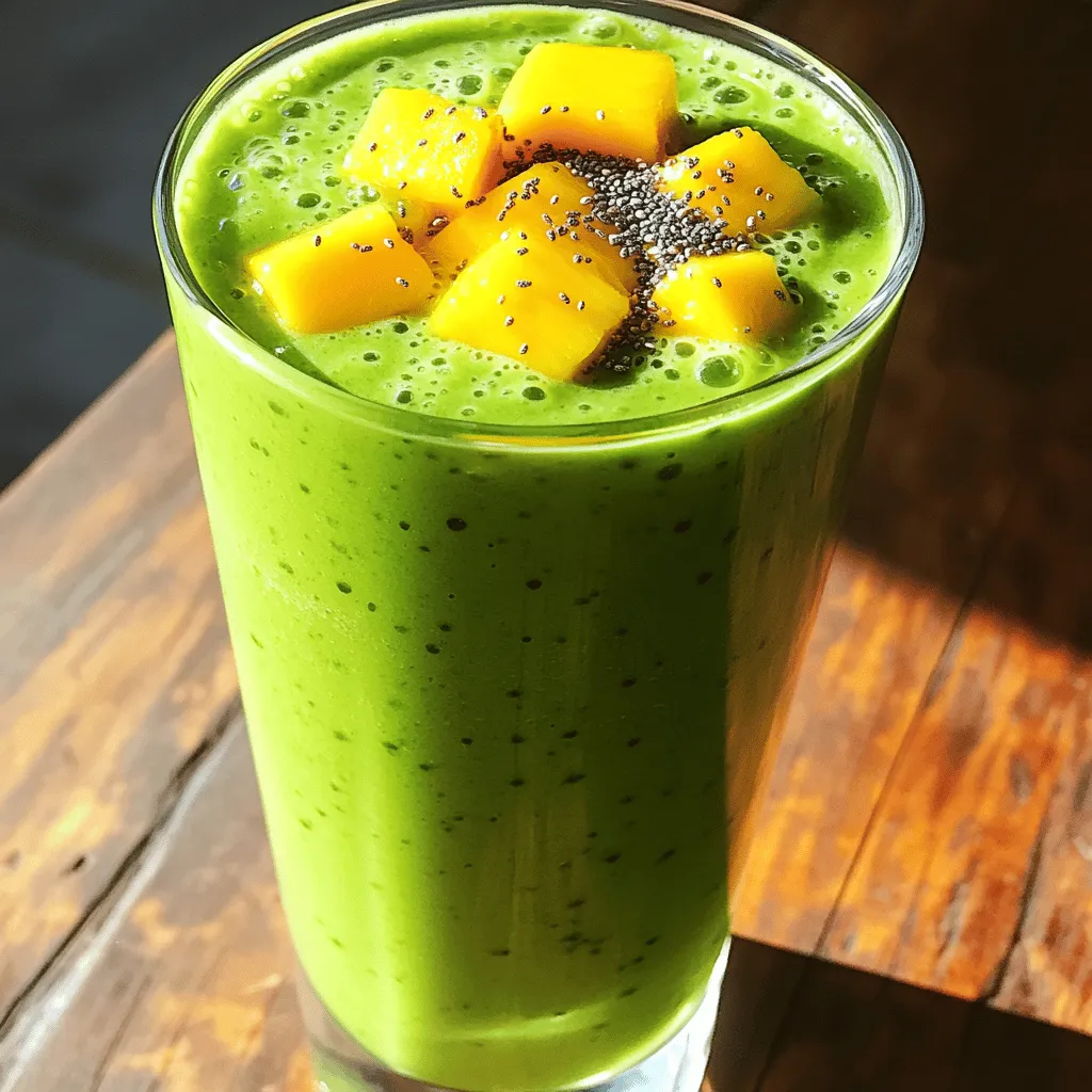 Tropical Green Smoothie Refreshing Health Boost Recipe