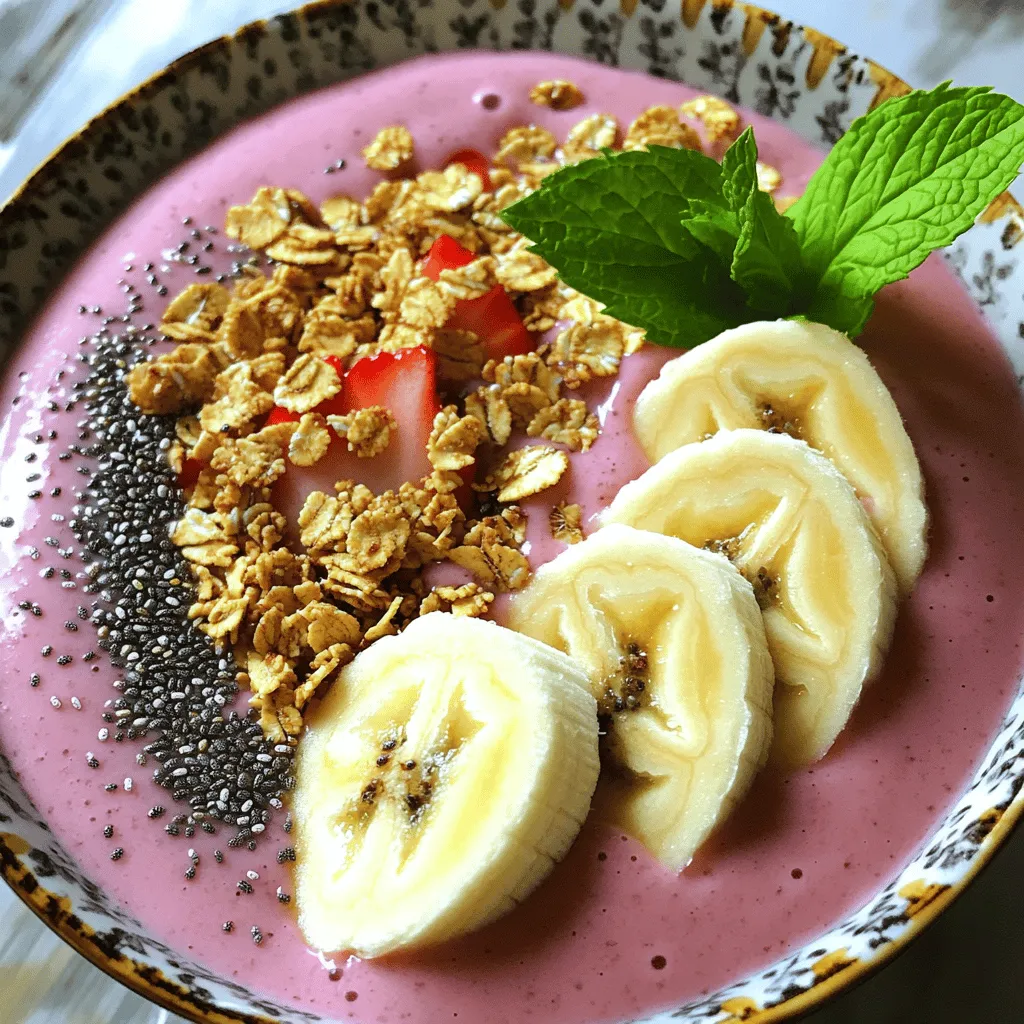 Strawberry Banana Smoothie Bowl Easy and Healthy Recipe