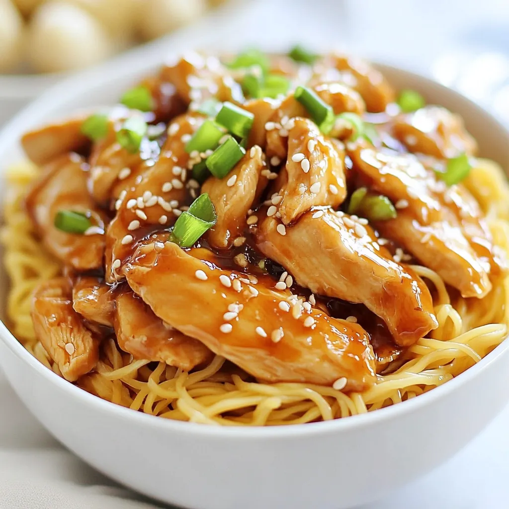 Sticky Garlic Chicken Noodles Tasty Weeknight Dinner