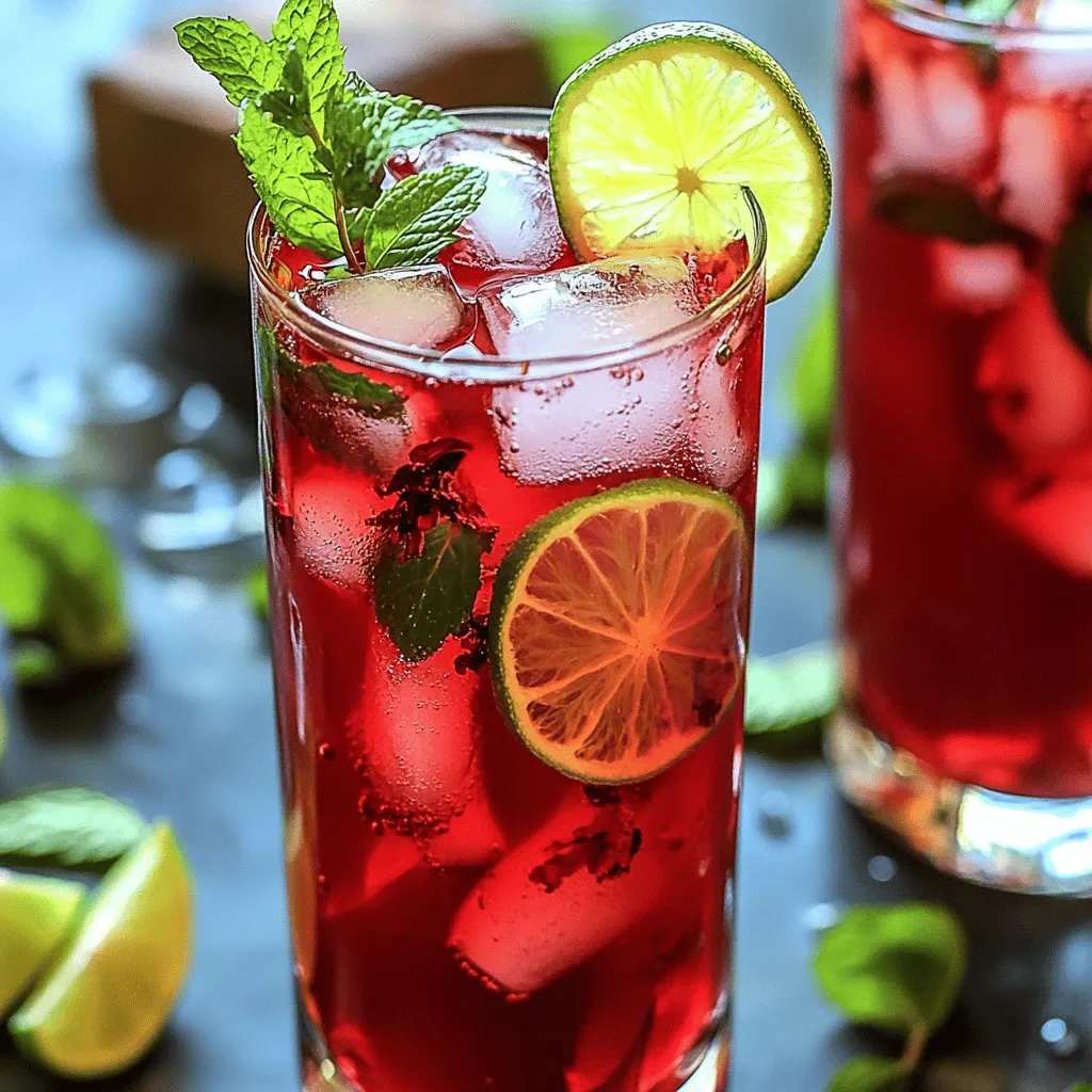 Hibiscus Iced Tea Refreshing and Healthy Beverage Recipe