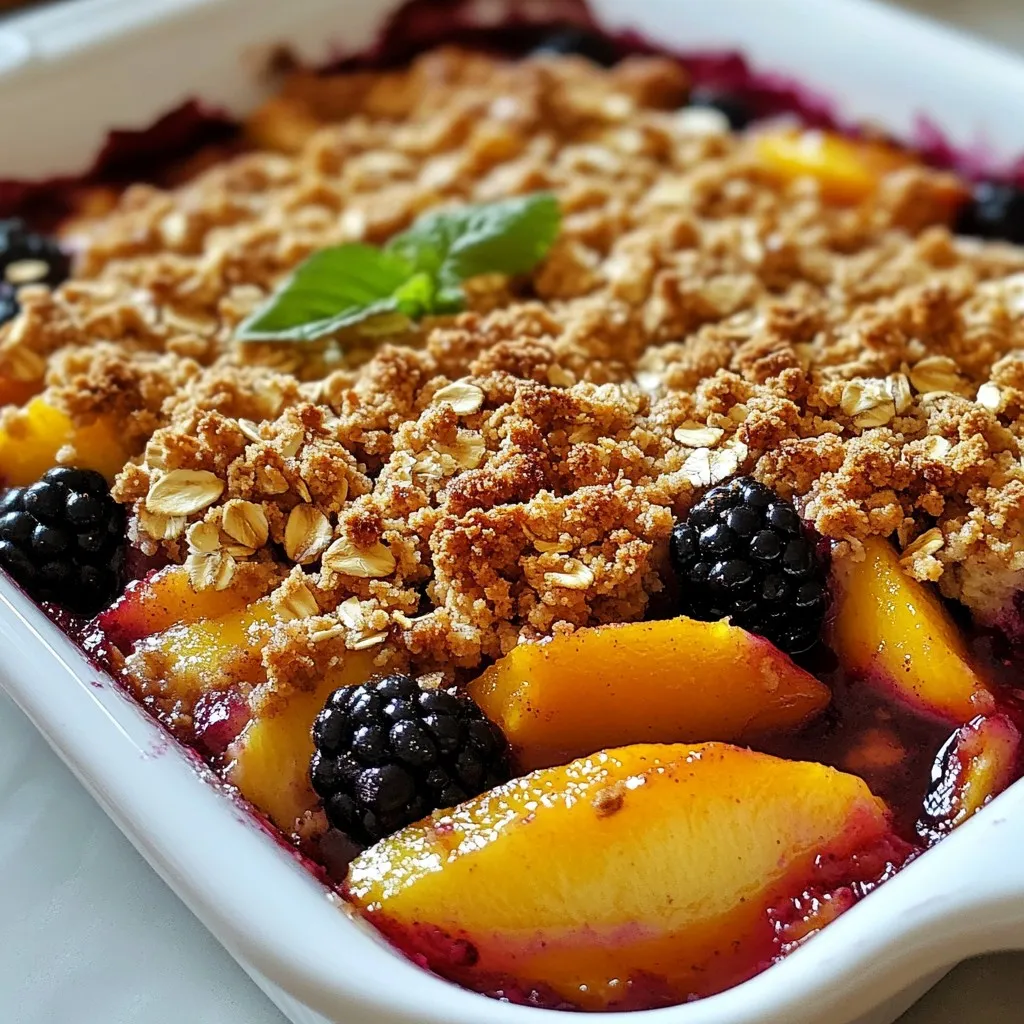 Blackberry Peach Crisp Delicious and Easy Dessert Recipe