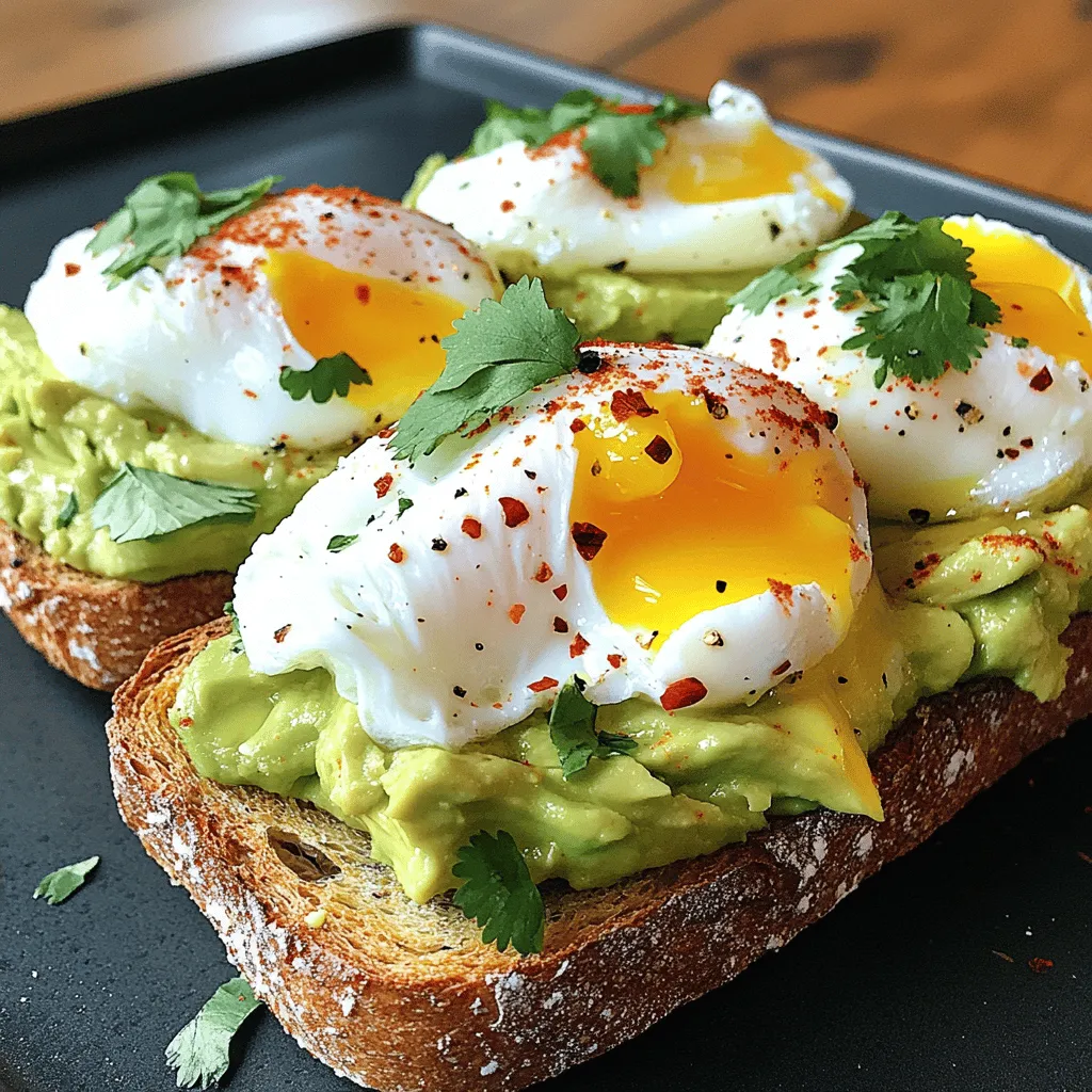 Delicious Avocado Toast with Poached Eggs Recipe