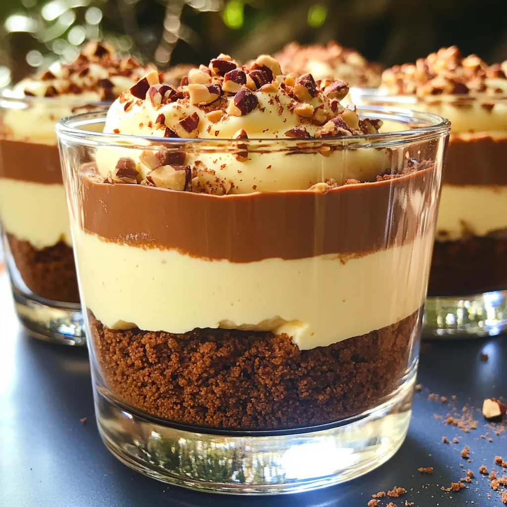 No-Bake Chocolate Hazelnut Cheesecake Cups Delight
