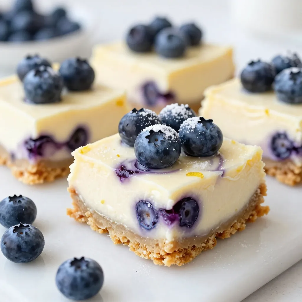 Blueberry Lemon Cheesecake Bars Tasty Dessert Delight