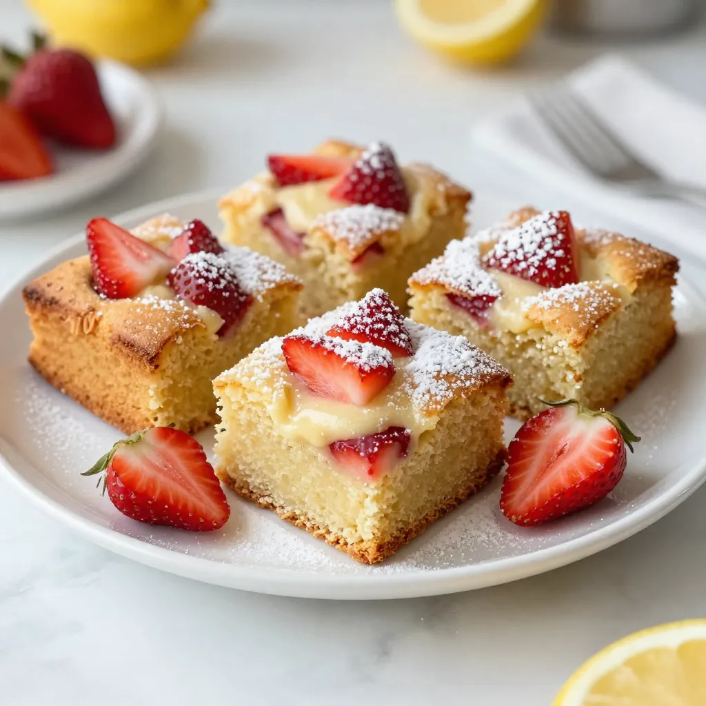 Strawberry Lemon Blondies Fresh and Flavorful Treat
