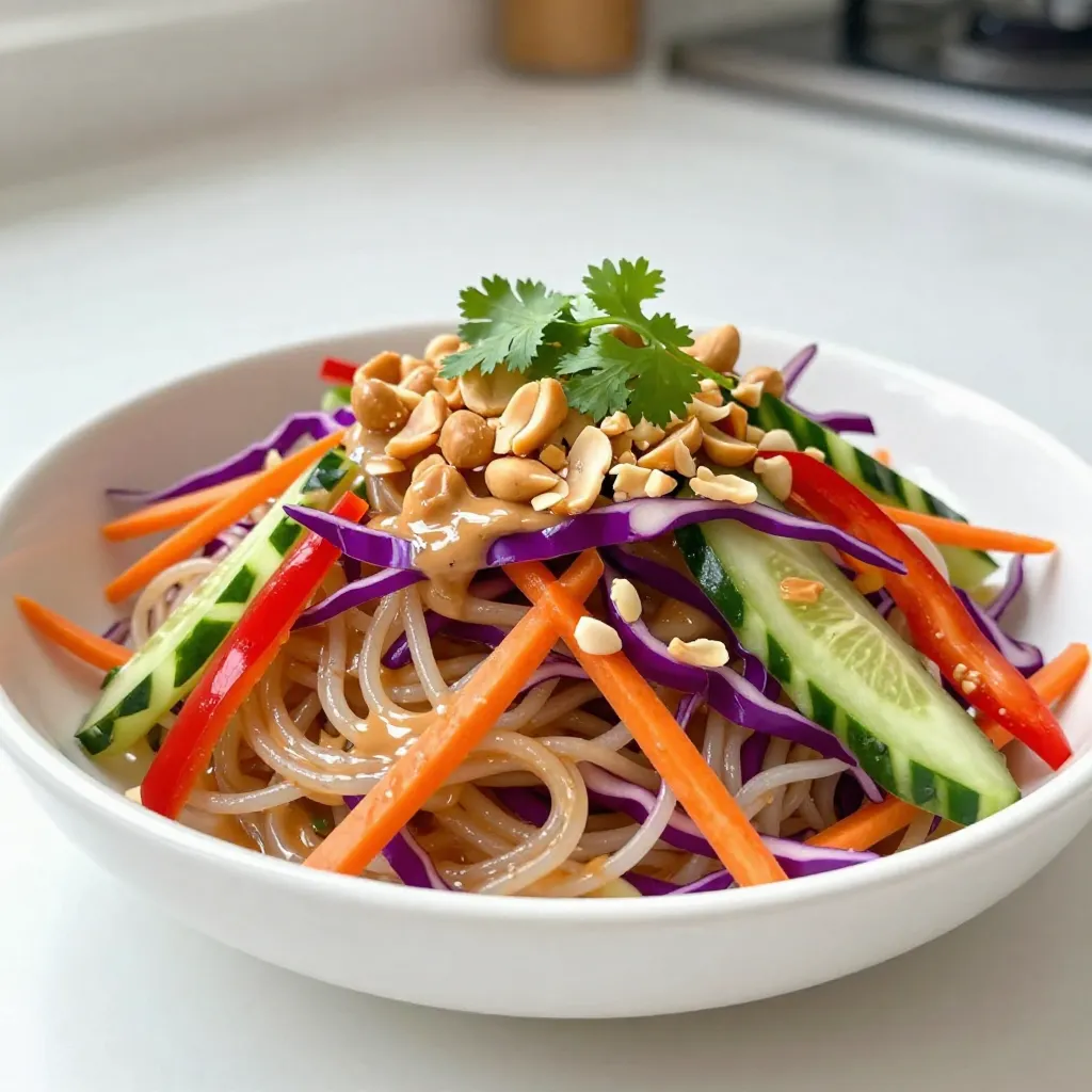 Thai Peanut Noodle Salad Flavorful and Nutritious Dish