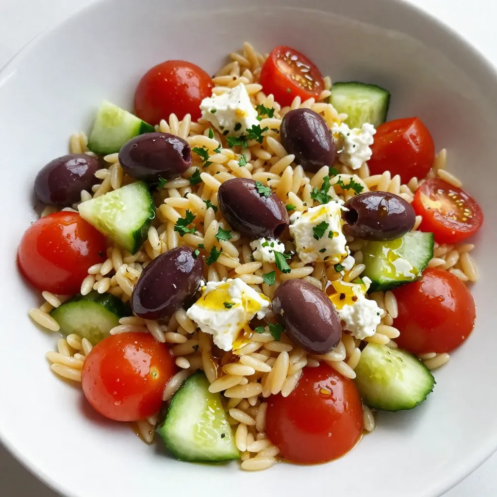 Greek Orzo Pasta Salad Flavorful and Easy Recipe