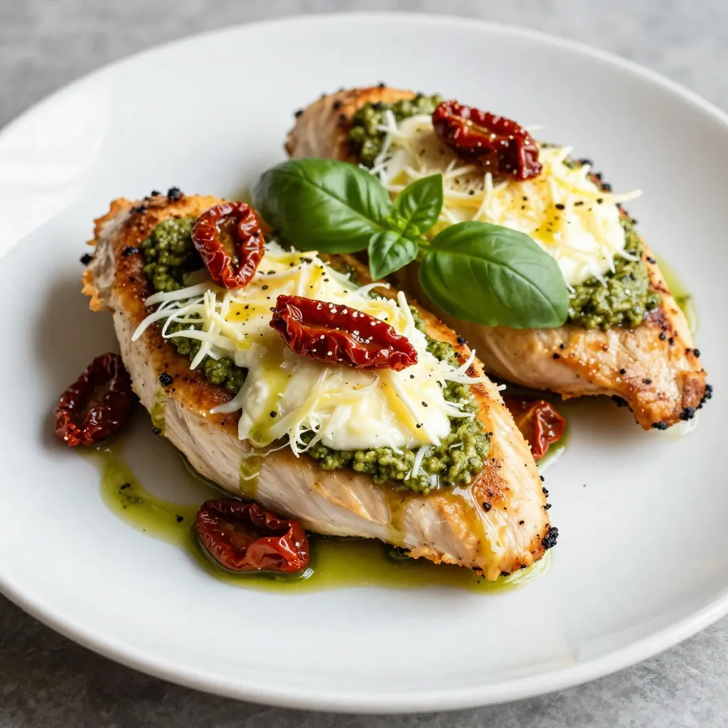 Pesto Mozzarella Stuffed Chicken Simple and Flavorful
