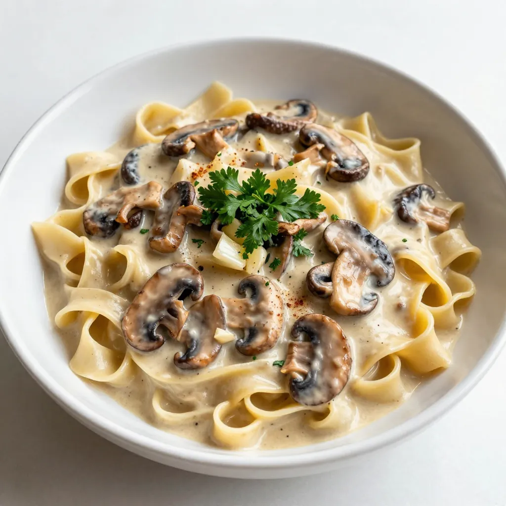 Creamy Mushroom Stroganoff Simple and Hearty Dish