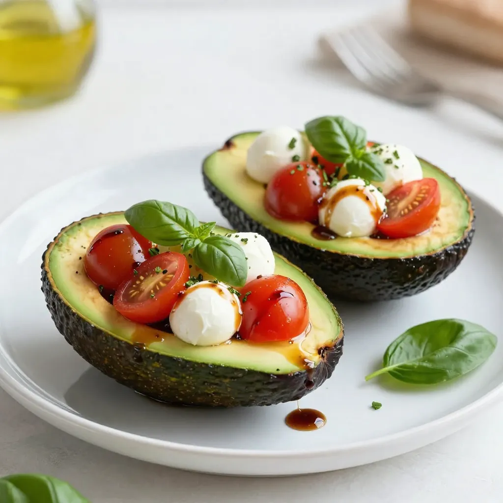 Caprese Stuffed Avocados Fresh and Flavorful Delight