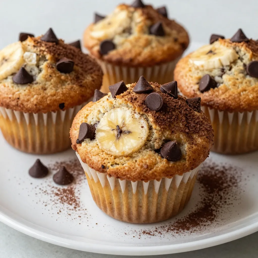Chocolate Chip Banana Protein Muffins Simple Recipe