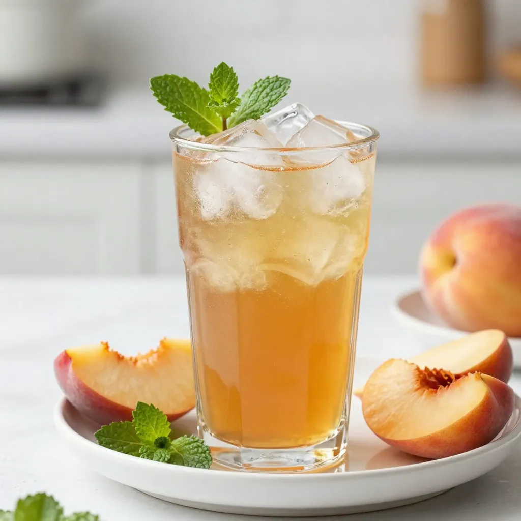 Honey Peach Iced Tea Refreshing Summer Beverage Recipe