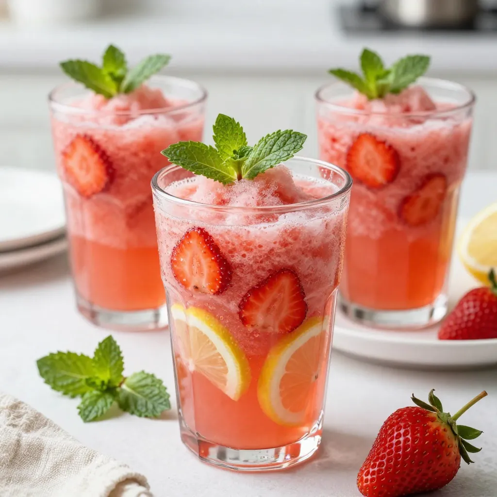 Frozen Strawberry Lemonade Refreshing and Simple Recipe
