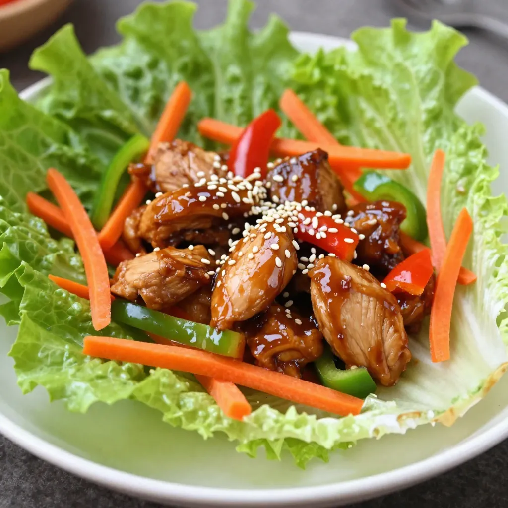 Teriyaki Chicken Lettuce Cups Simple and Healthy Recipe