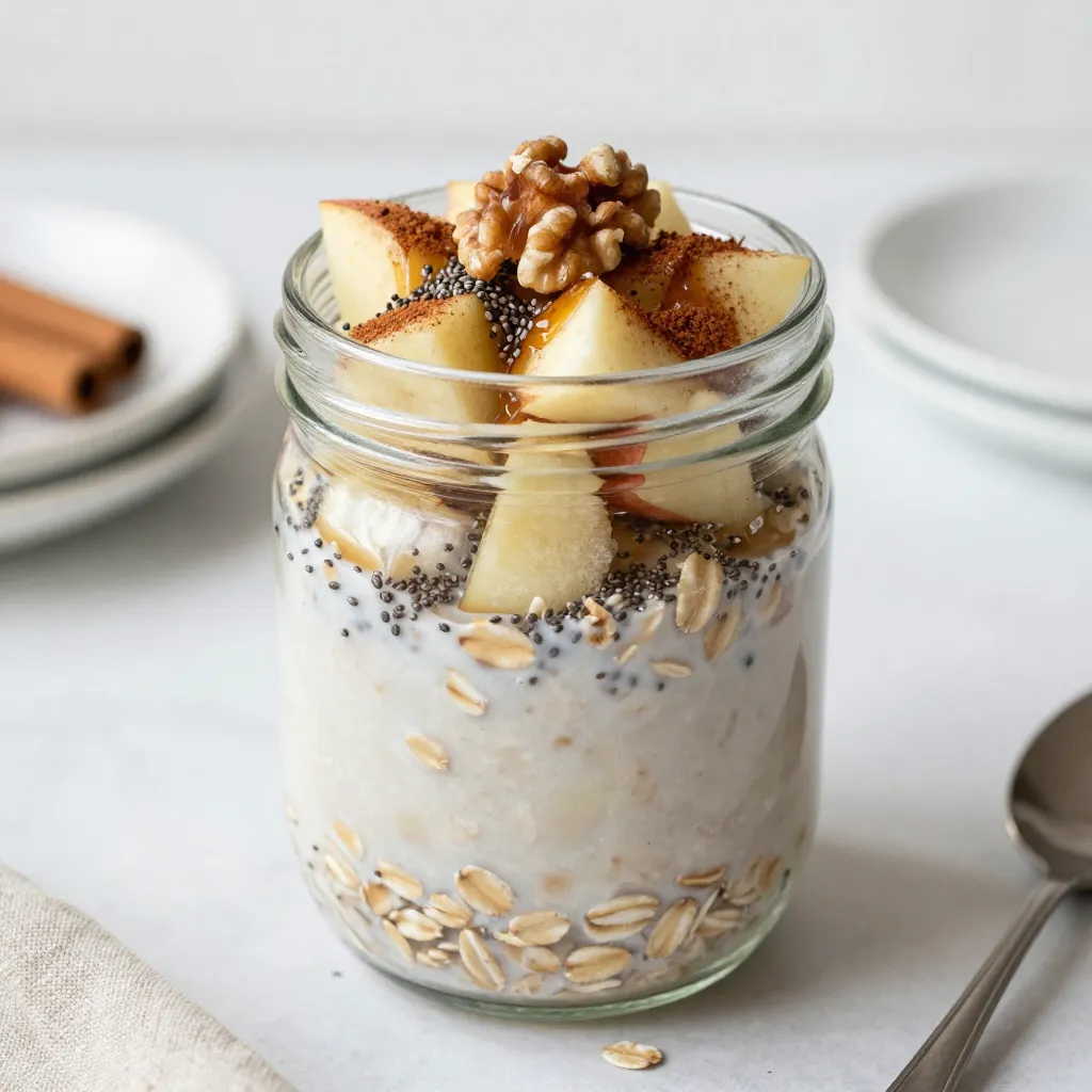 Apple Cinnamon Overnight Oats Easy and Tasty Recipe