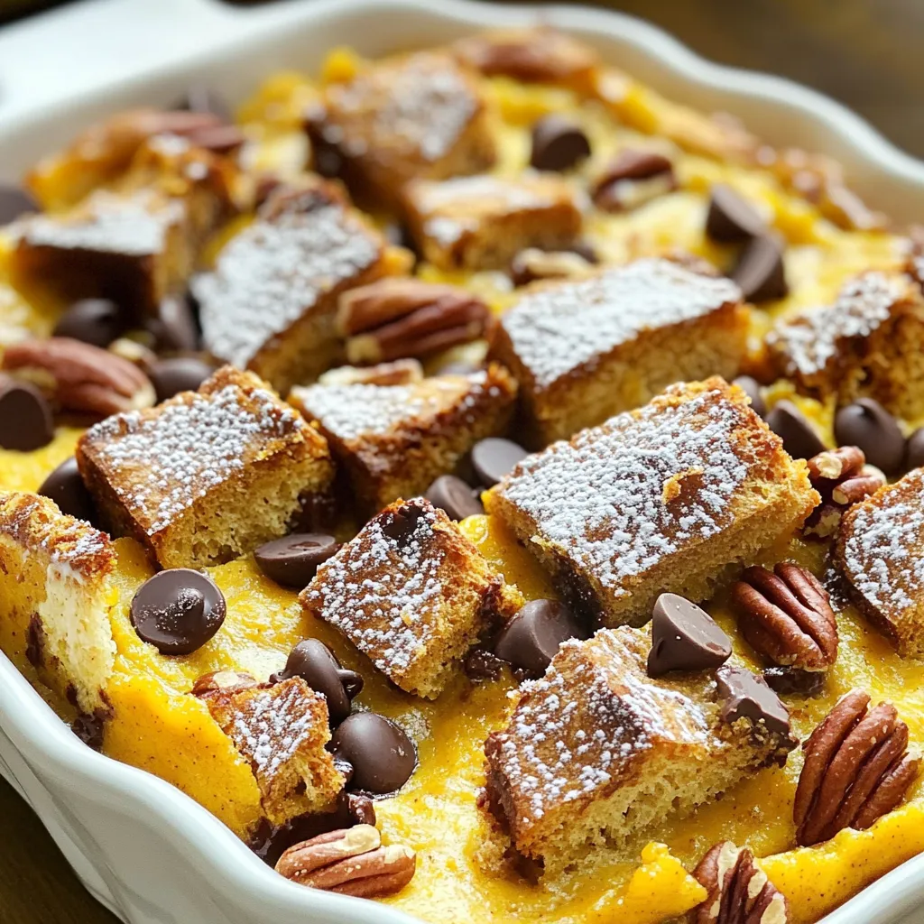 Pumpkin Chocolate Chip Bread Pudding Delight Recipe