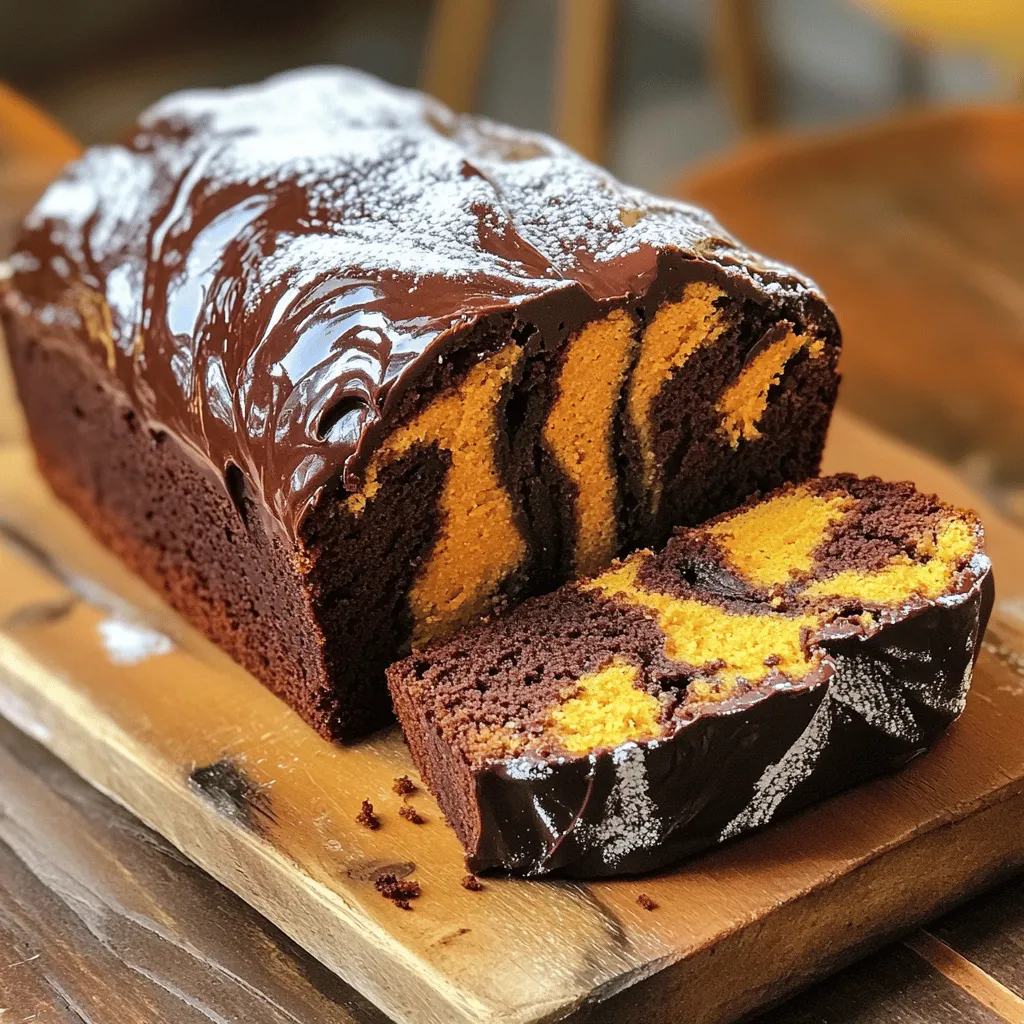 Bakery-Style Chocolate Pumpkin Marble Loaf Delight