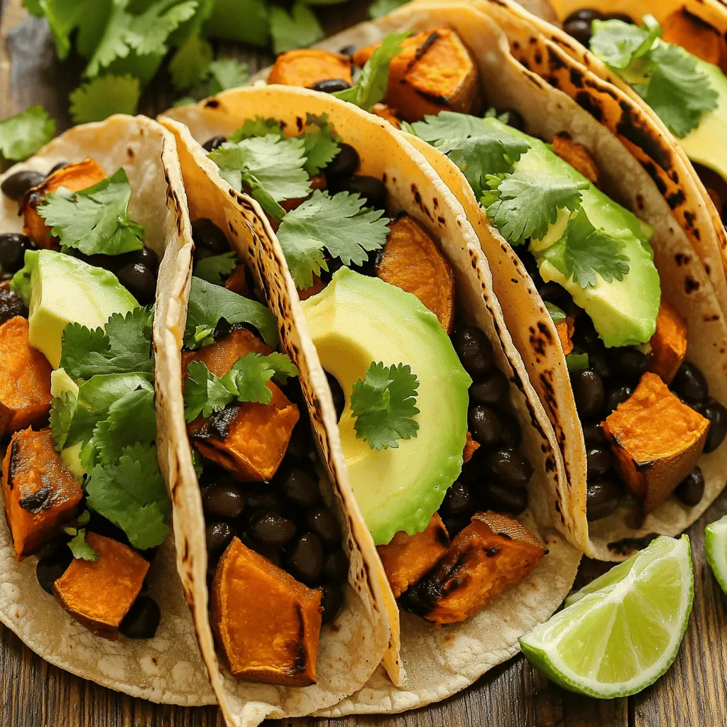 Savory Sweet Potato Black Bean Tacos Recipe