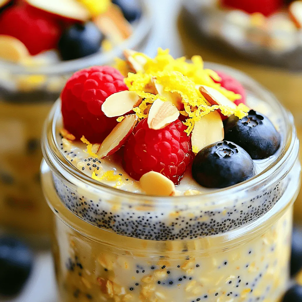 Lemon Poppyseed Overnight Oats Quick and Easy Recipe