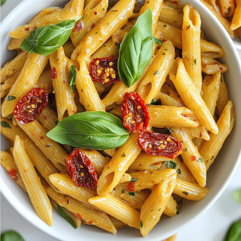 Creamy Sun Dried Tomato Vegan Pasta Delight