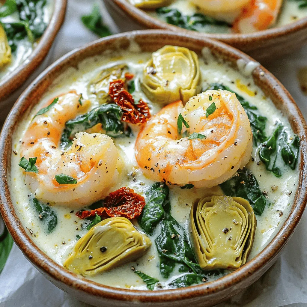 Tuscan Shrimp with Spinach Artichokes Delicious Dish