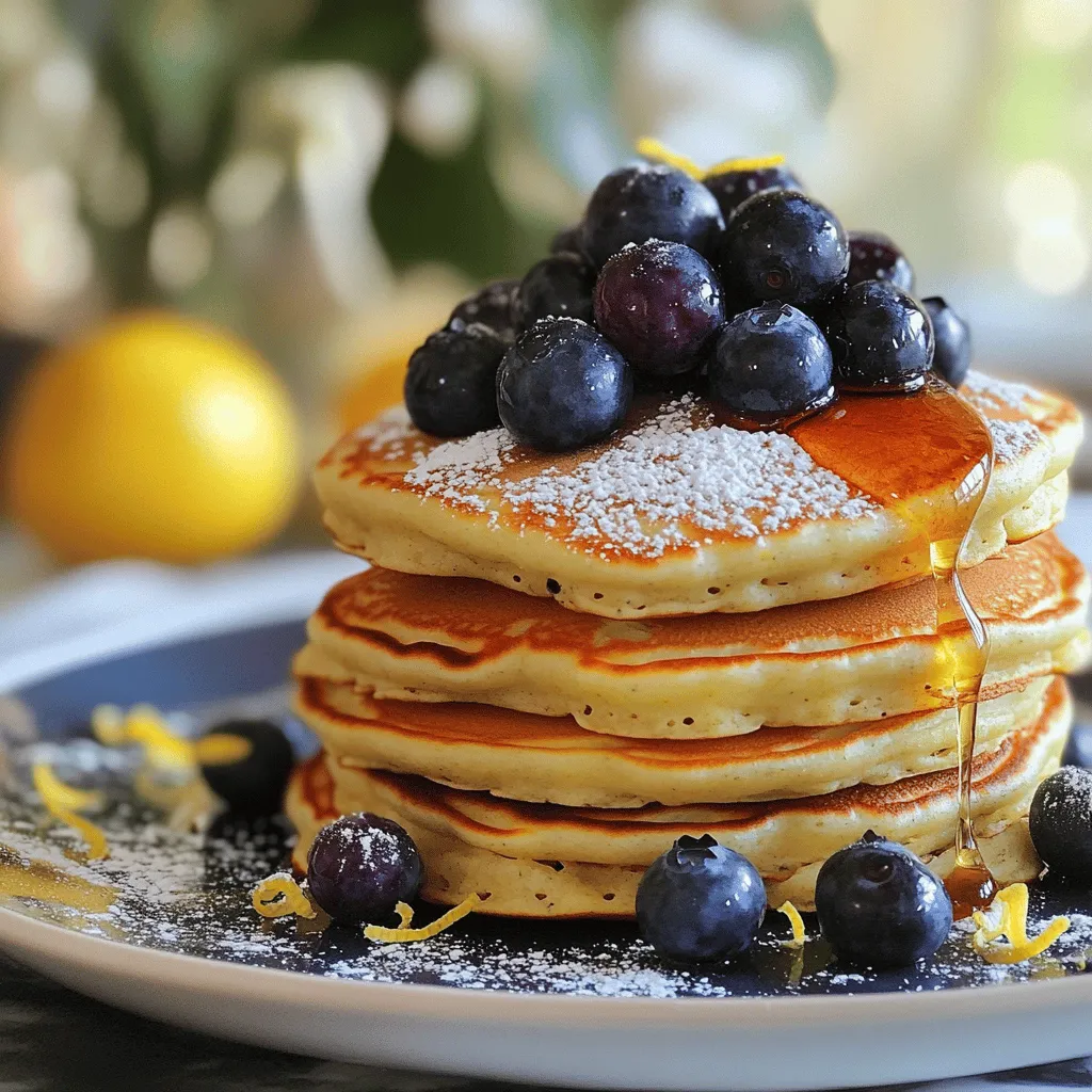 Blueberry Lemon Ricotta Pancakes Fluffy and Delicious